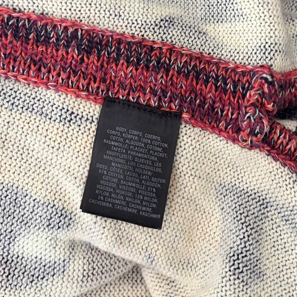 Anthropologie MOTH Old City Long Cardigan Sweater Marled Floral Knit Medium - Picture 12 of 14